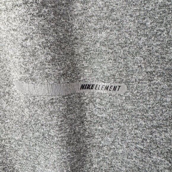 Nike Running Element 1/4 Zip Mens Large Gray Athletic Thumbholes‎ Reflective - Picture 9 of 16